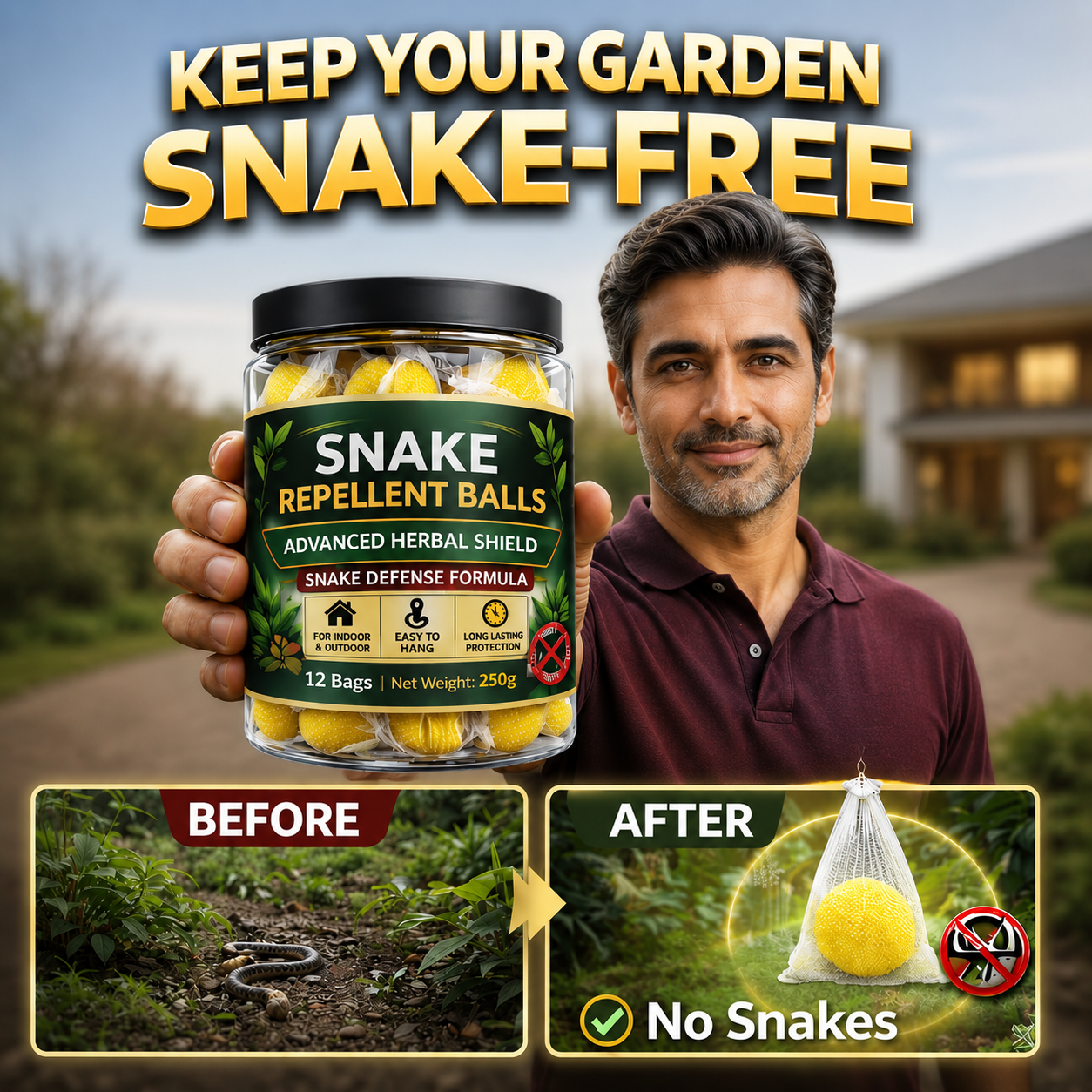Snake Repellent Balls - Advanced Herbal Shield Protection